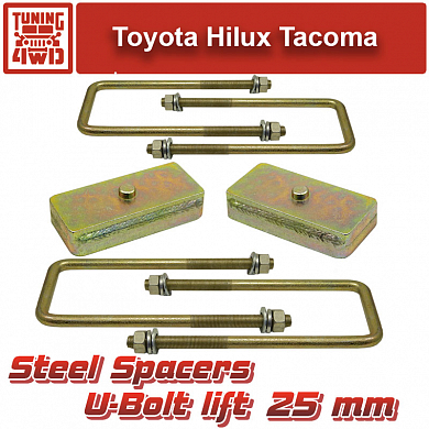 Установка Проставки 25 мм и стремянки рессора-мост Toyota Hilux 6,7 Tacoma 2,3 Toyota Hilux Tacoma