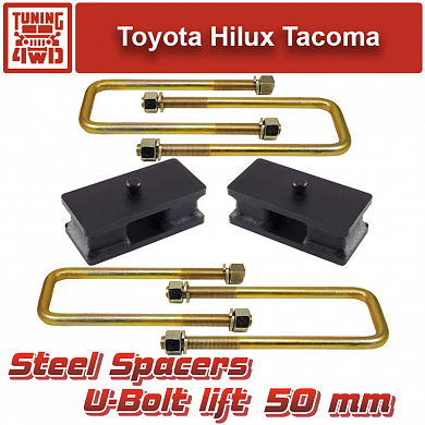 Установка Проставки 50 мм и стремянки рессора-мост Toyota Hilux 6,7,8 Tacoma 2,3 Toyota Hilux Tacoma