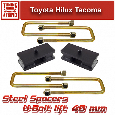 Установка Проставки 40 мм и стремянки рессора-мост Toyota Hilux 6,7,8 Tacoma 2,3 Toyota Hilux Tacoma