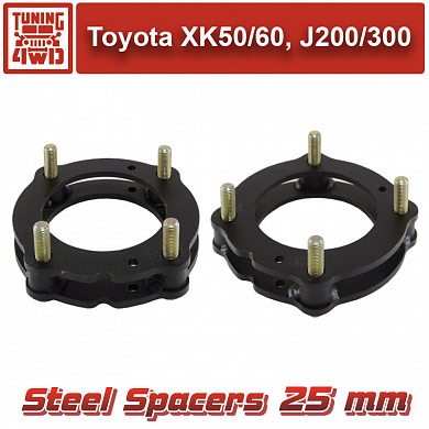 Установка Проставки передних стоек Toyota XK50 25 мм Toyota Lexus Land Cruiser Tundra Sequoia LX450d LX570